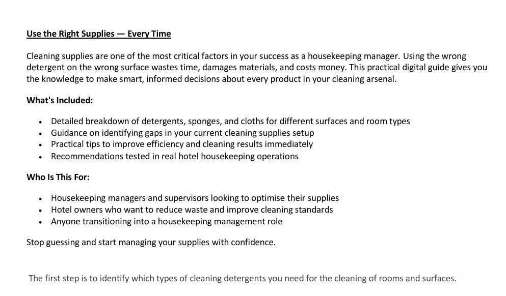 29. Hotel Housekeeping Management — Operational Systems eBook