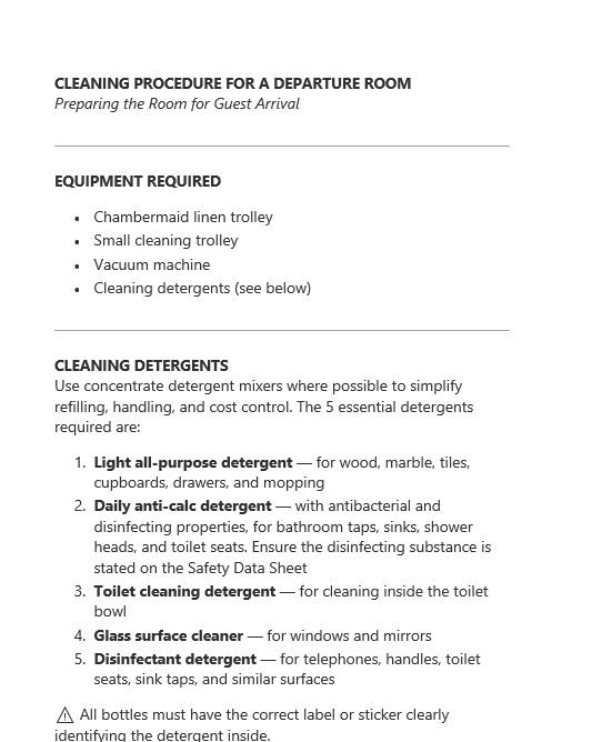08. Room Cleaning Procedures – Complete Toolkit for Housekeeping Managers