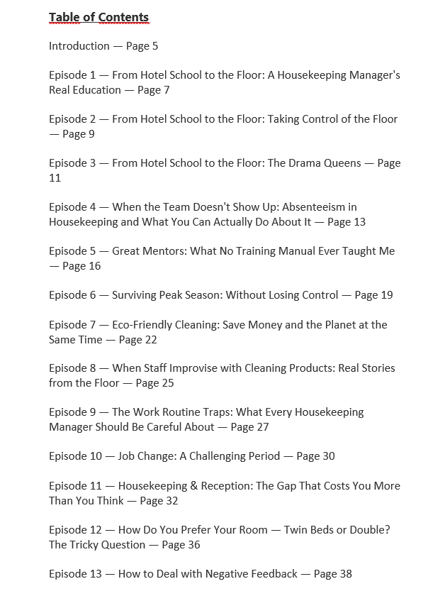 29B. What the Manual Never Told You — A Housekeeping Manager's Real Education | eBook