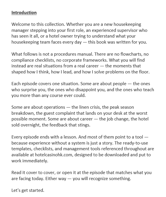 29B. What the Manual Never Told You — A Housekeeping Manager's Real Education | eBook