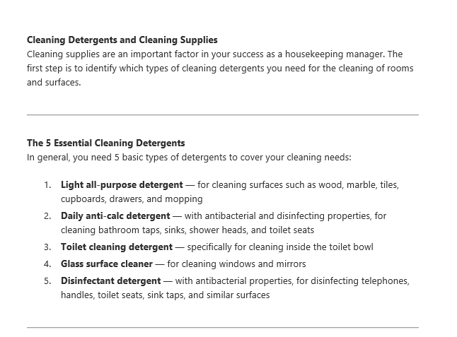 03. Cleaning Supplies Toolkit for Housekeeping Managers
