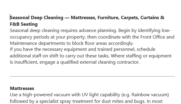 09. Seasonal Deep Cleaning Toolkit — Hotel Rooms, F&B Areas & Pest Control
